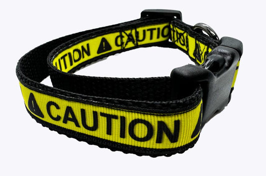 CAUTIION Dog Collar, Adjustable