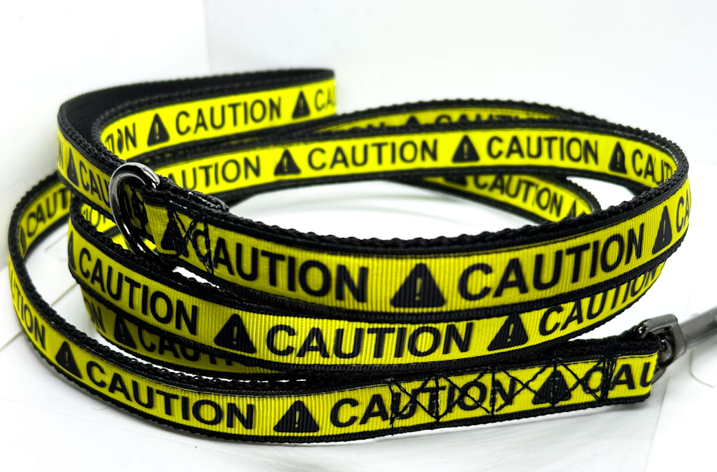 Caution Leash Small 3/4 inch width Choose Length