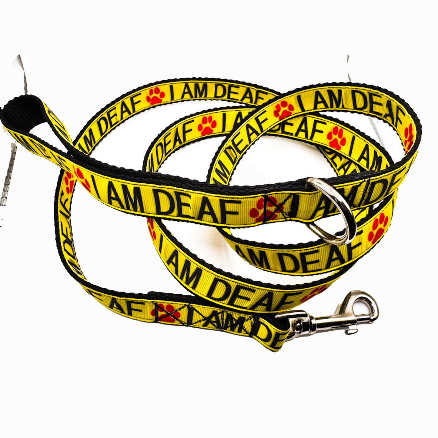 I Am Deaf Dog Leash Custom Length & Size