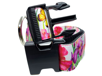 Lily Floral Dog Collar 1.5 inch width Large