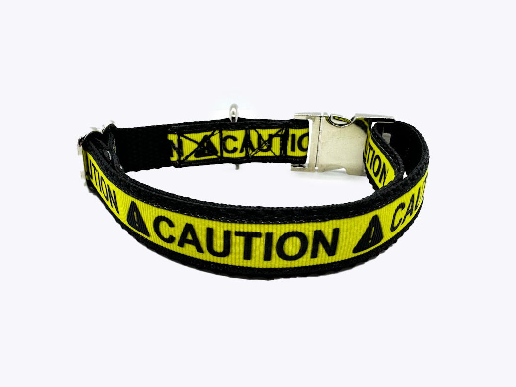 CAUTIION Dog Collar, Adjustable