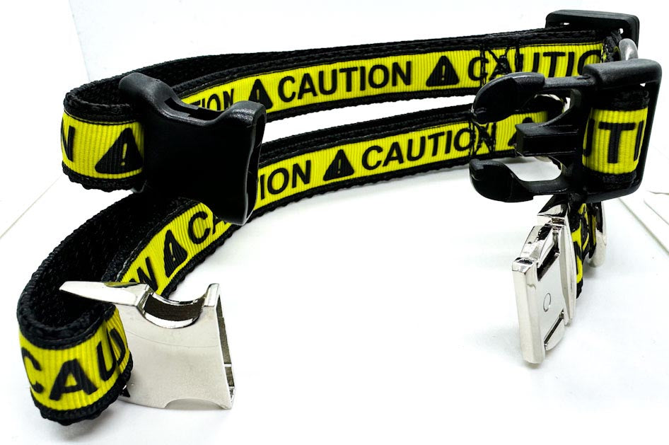 CAUTIION Dog Collar, Adjustable