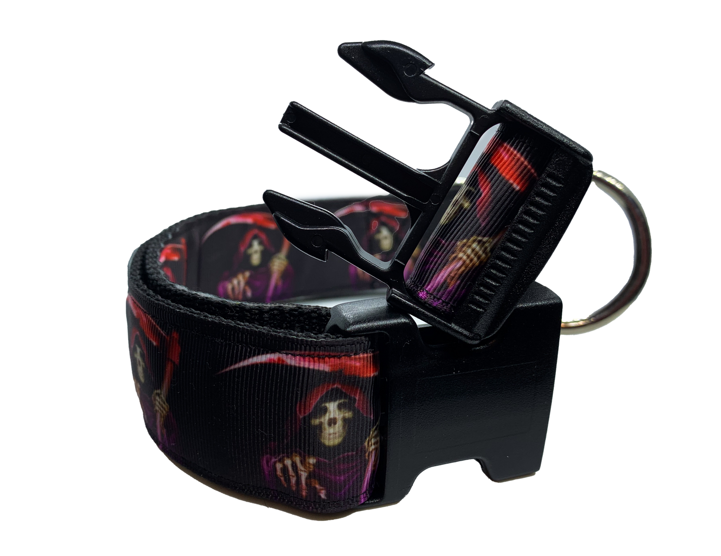 Grim Reaper Dog Collar 1.5 inch width Large