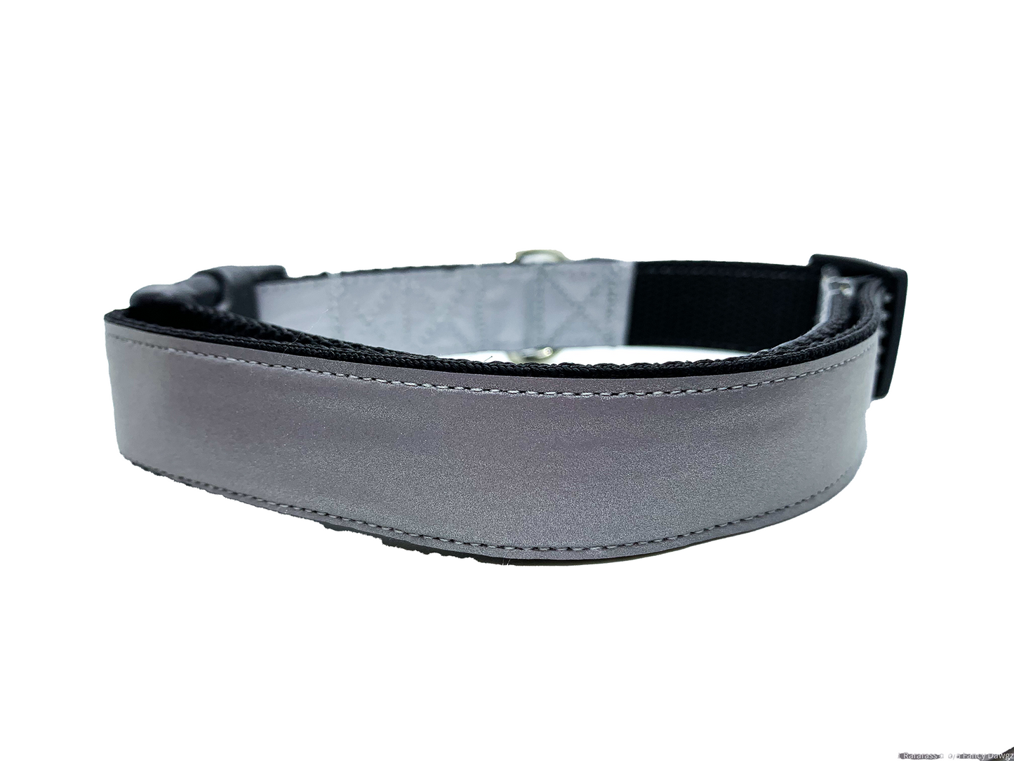 Silver Reflective Collar 1" Width Adjustable