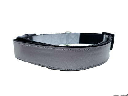 Silver Reflective Collar 1" Width Adjustable