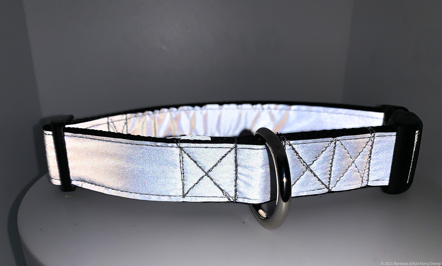 Silver Reflective Collar 1" Width Adjustable