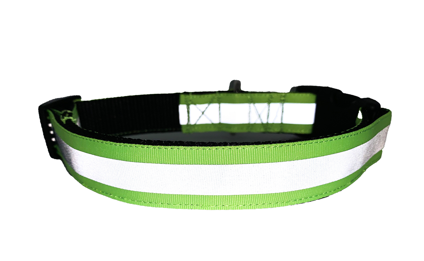 Neon Green Reflective Collar 1" Width Adjustable