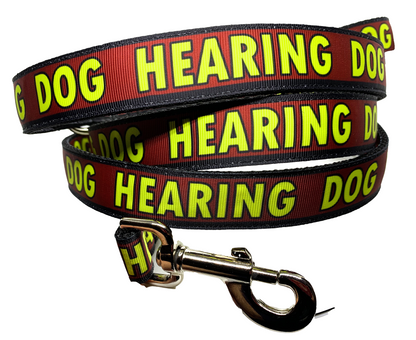 Hearing Dog Leash 1" width choose length