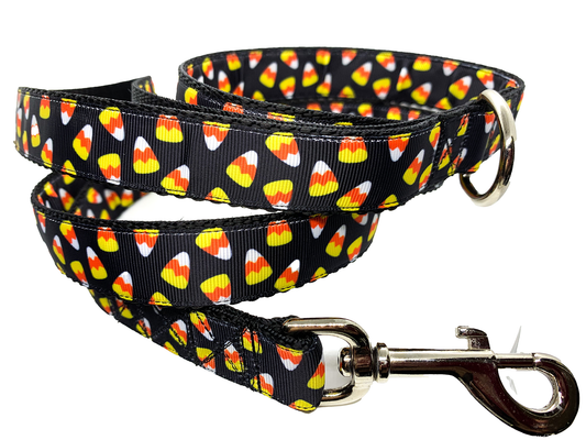 Candy Corn Leash Custom Length Halloween Leash