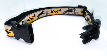 Embroidered Duck and Dog Collar, Adjustable