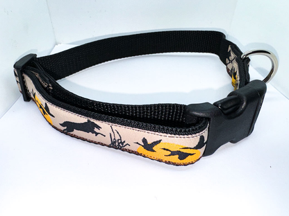 Embroidered Duck and Dog Collar, Adjustable