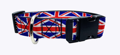 British Flag Dog Collar 1.5 inch width Large Union Jack
