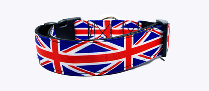 British Flag Dog Collar 1.5 inch width Large Union Jack