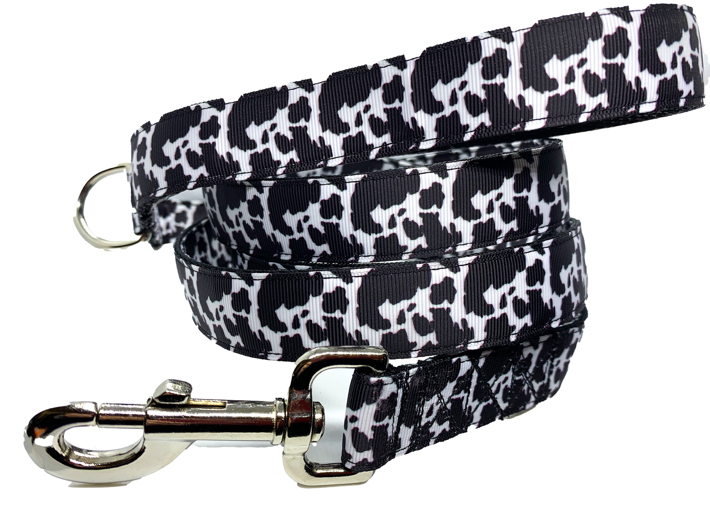Cow Print Leash 1" width choose length