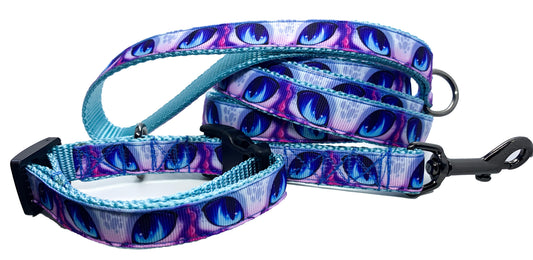 Blue Eyes Leash 3/4" width Choose your length