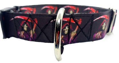 Grim Reaper Dog Collar 1.5 inch width Large