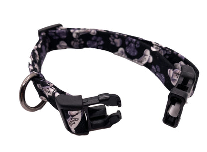 Grey Dog Bone Dog Collar, Adjustable