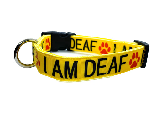 I AM DEAF Dog Collar, Adjustable