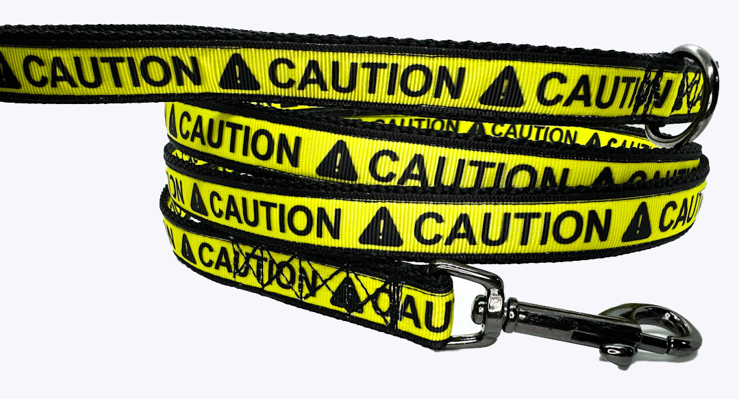 Caution Leash Small 3/4 inch width Choose Length
