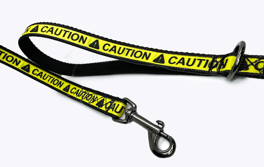 Caution Leash Small 3/4 inch width Choose Length