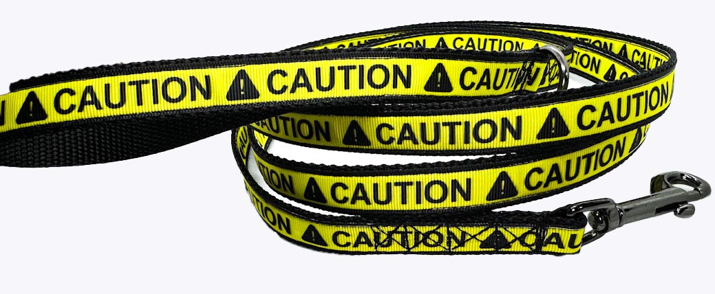 Caution Leash Small 3/4 inch width Choose Length